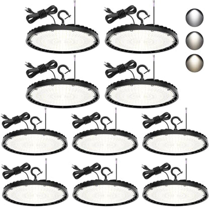 10 Pack LED High Bay Light 240W 200W 150W Adjustable