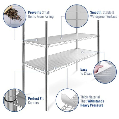 Set of 4 Shelf Liners for Wire Shelf Liner (24 Sq Ft)