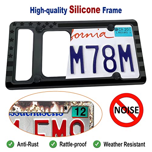 Silicone License Plate Frames American Flag