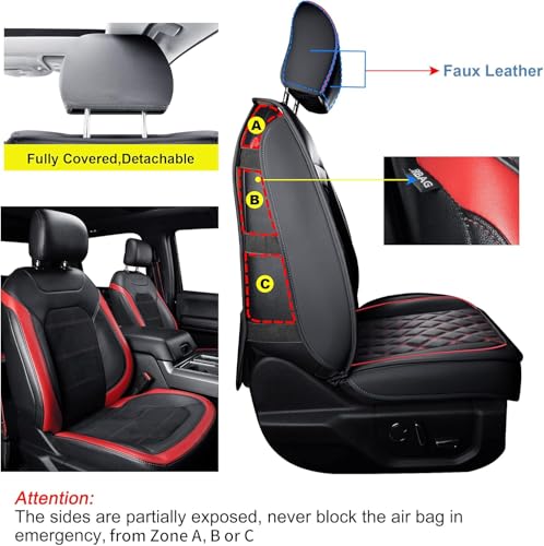 F150 Faux Leather Seat Covers Fit for 2015