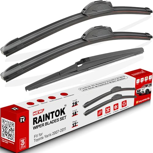 3 Pack Windshield Wiper Blades Replacement for Toyota Yaris 2007