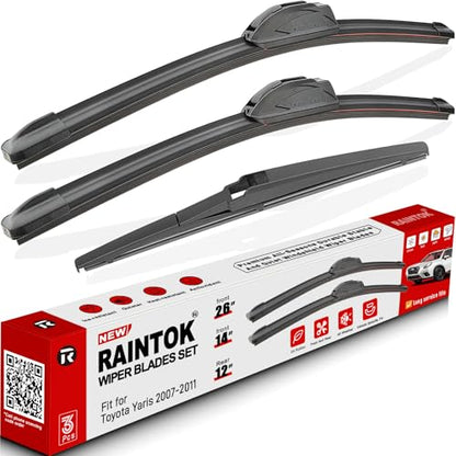 3 Pack Windshield Wiper Blades Replacement for Toyota Yaris 2007