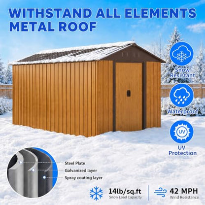 8x10 FT Outdoor Storage Shed
