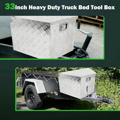33 Inch Aluminum Diamond Plate Truck Bed Tool Box