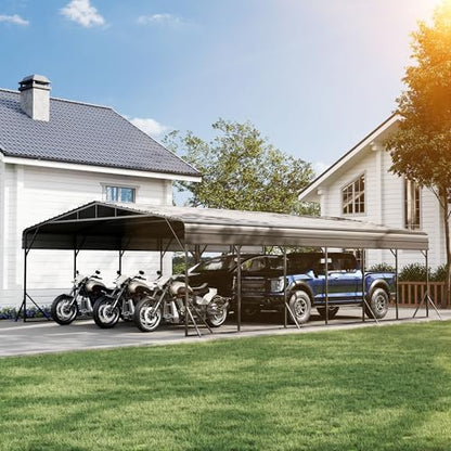 20'x30' Carport with Galvanized Steel Roof
