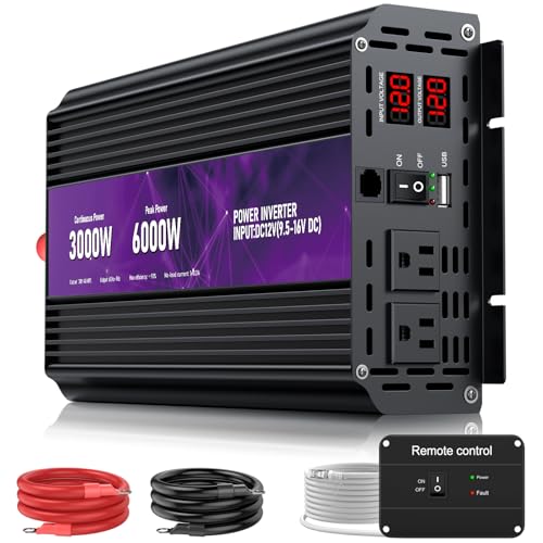 3000W Power Inverter 12V DC to 110V
