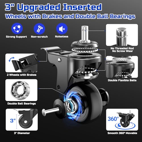 Rolling Shop Stool for Garage with Casters