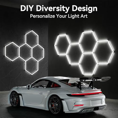22 Grid Hexagon LED Garage Lights (83 Count)