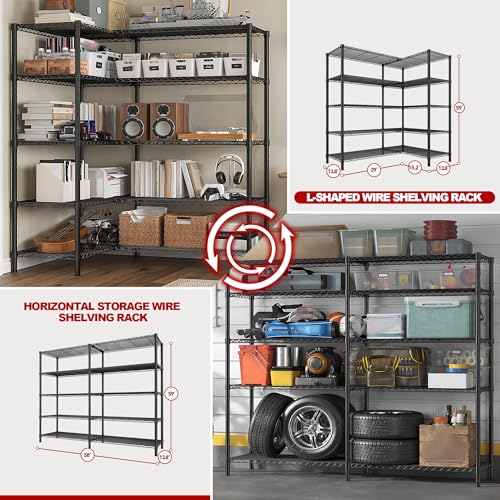 5 Tier Heavy Duty Wire Shelving Unit
