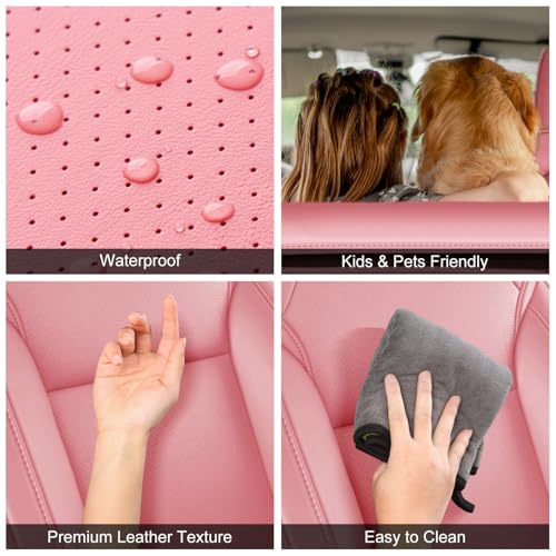 2024 2026 Tesla Model 3 Highland Upgraded Car Seat Covers Nappa Leather Car Interior Airbag Compatible Cushion Cover Full Set Custom Fit Model 3 (9 Count)