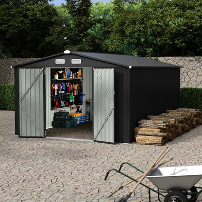 10X14 FT Metal Storage Sheds Outdoor