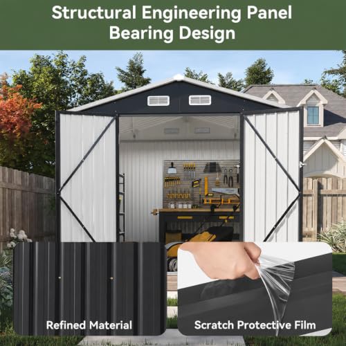 8x6 FT Shed Outdoor Storage Shed