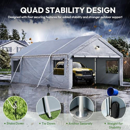 Heavy Duty Carport Canopy 13x25FT
