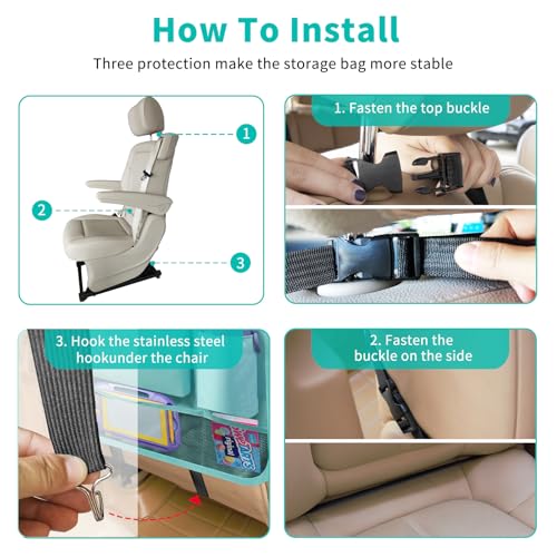 Backseat Car Organizer with Tablet Holder (2 Count)