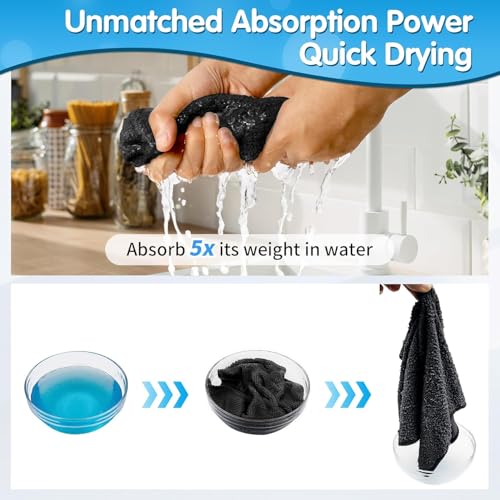 Black Microfiber Cleaning Cloth (24 Count)