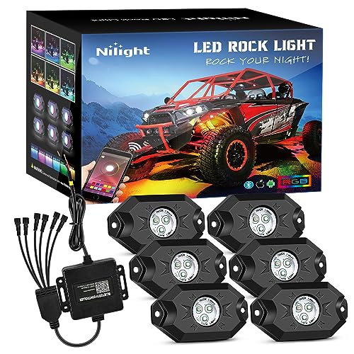 RGB LED Rock Lights Kit 6 Pods Underglow Multicolor Neon Pod