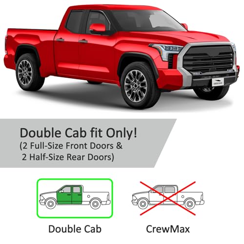 in Channel Extra Durable Rain Guards for Toyota Tundra 2022