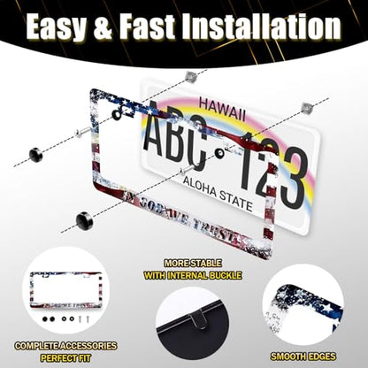 in God We Trust License Plate Frame American License Holder with 2 Holes