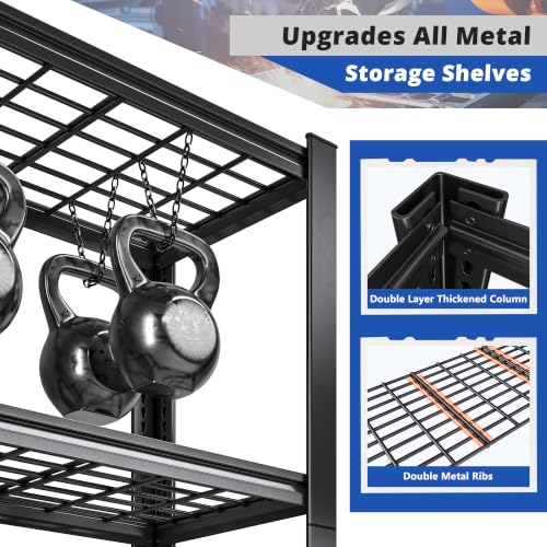 72" H Garage Shelving Heavy Duty Adjustable Metal Shelf for Basement