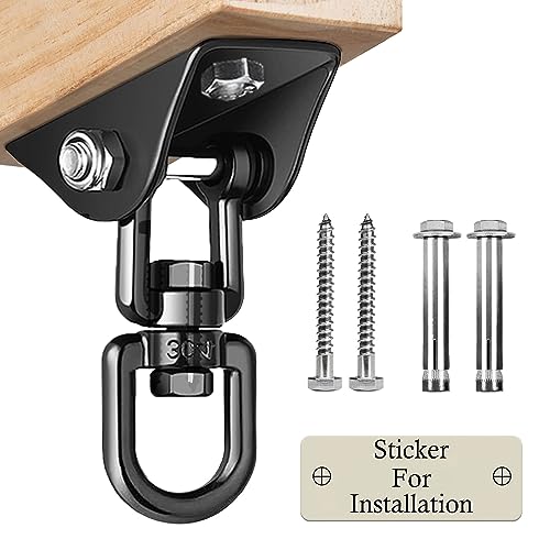 Heavy Duty Swing Hangers for Wooden Sets 2000 LB Capacity Hammock Hanger 360 Swivel Stainless Steel Swing Hardware Accessories 1 Packs for Porch Playground Yoga Heavy Bag