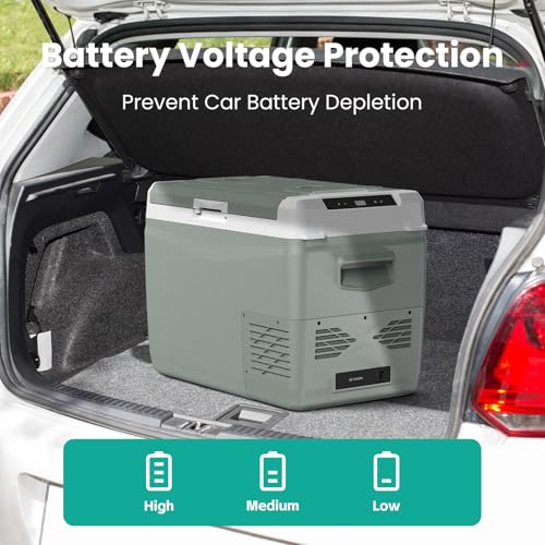 GC40 Electric Cooler for Car Refrigerator 12 Volt Car Fridge Freezer 39 Quart Portable Freezer for Truck SUV RV Van Camper