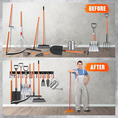 68'' All Metal Adjustable Garden Tool Organizer