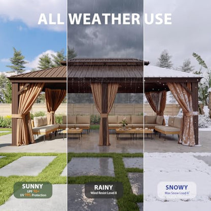 12' X 20' Hardtop Gazebo with Drainage