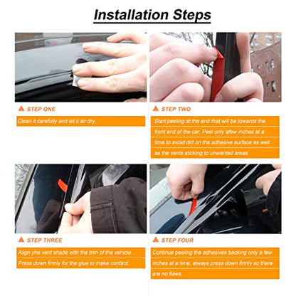 Rain Guards Compatible with Nissan Frontier Xterra 98