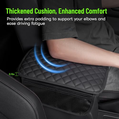 Car Center Console Cover with 6 Storage Pockets