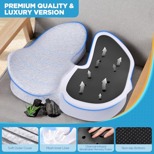 Seat Cushion & Lumbar Support Pillow for Office Chair