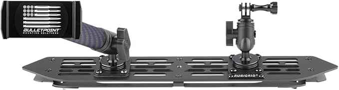 Bulletpoint RubiGrid Dash Mount Platform Phone Holder for 2018-2023 Wrangler JL (NOT 4xe) + 2020-2023 Gladiator - Jeep Compatible Multi-Device Mount