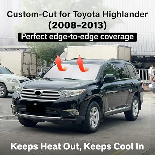 Windshield Sun Shade Compatible for Toyota Highlander 2008