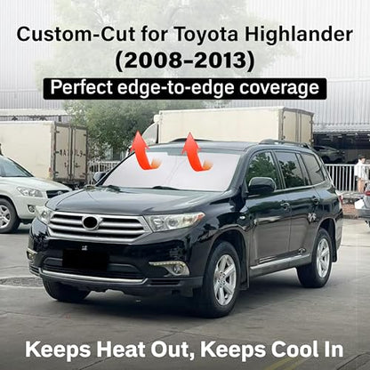 Windshield Sun Shade Compatible for Toyota Highlander 2008
