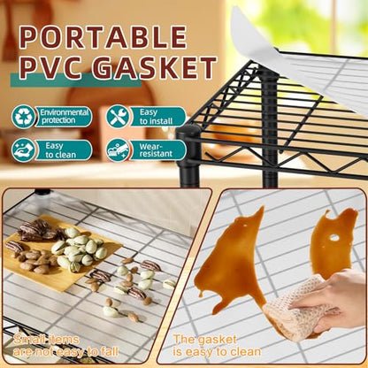 Small Wire 3 Adjustable Shelves Pantry Metal Shelf Floor Organizer