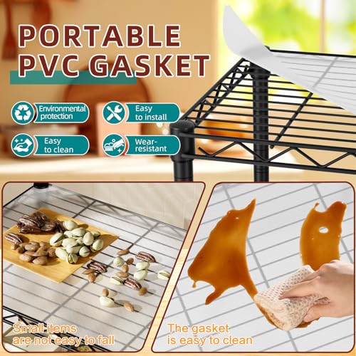 Small Wire 4 Adjustable Shelves Pantry Metal Shelf Floor Organizer