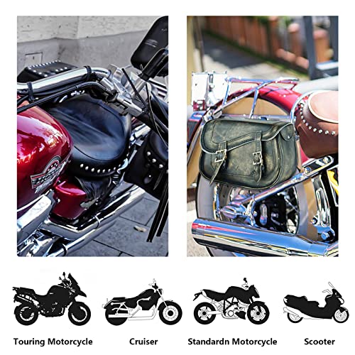 Motorcycle Saddle Bags Genuine Leather Motorcycle Luggage Bag For Softails Sportsters and Choppers