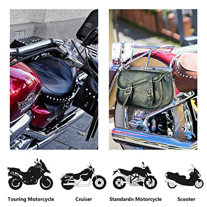 Motorcycle Saddle Bags Genuine Leather Motorcycle Luggage Bag For Softails Sportsters and Choppers