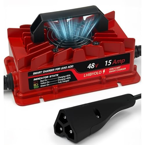48V Golf Carts Battery Charger for 15 AMP EZGO RXV & TXT