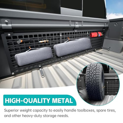 Front Truck Bed Molle Panel Rack System Compatible with 2019