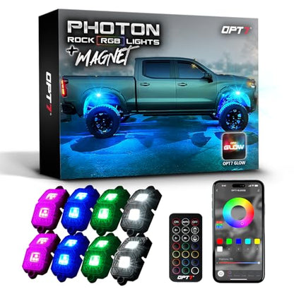 Photon 8 Pod RGB LED Aluminum Rock Lights (8 Count)