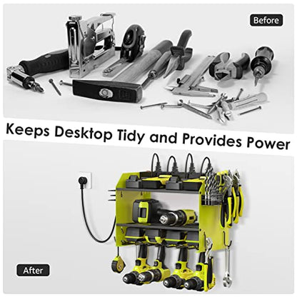 Wall Mount Modular Tool Charging Organizer (15.8 Count)