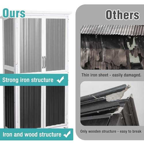 5FT Outdoor Storage Shed with 3