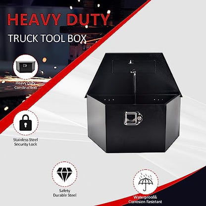 Black Steel Trailer Tongue Truck Box 26 x 13.3 x 12 Inch