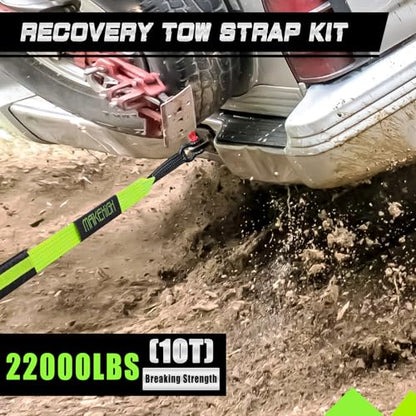 Tow Strap Heavy Duty with Hooks (2 Count)