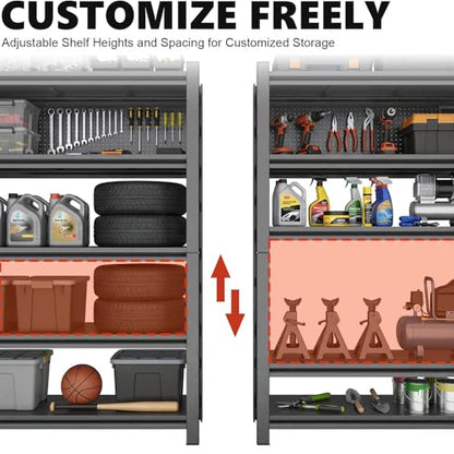 Adjustable 5 Tier Garage Shelving