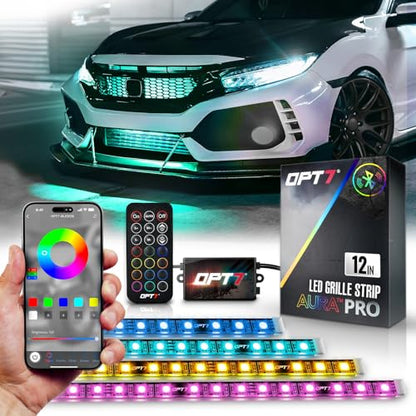 Aura Pro RGB Grille Accent Lights 12" with App & Remote Control