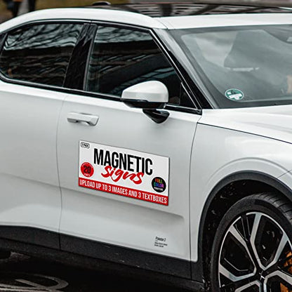 2 Pack Personalized Magnetic Signs for Vehicles