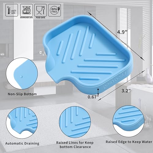 Silicone Soap Dish with Drain Spout