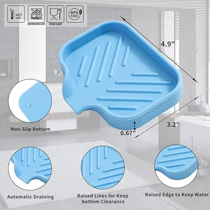 Silicone Soap Dish with Drain Spout
