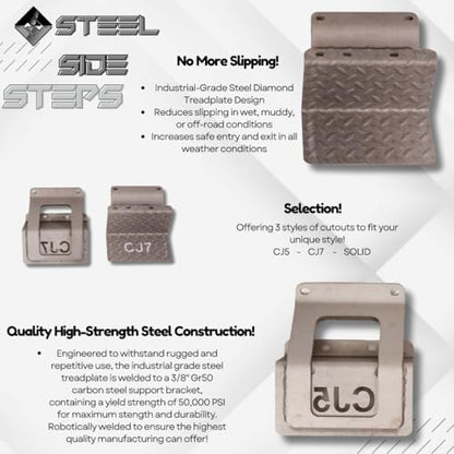 CJ5 Side Steps Compatible with Jeep © CJ Vehicles
